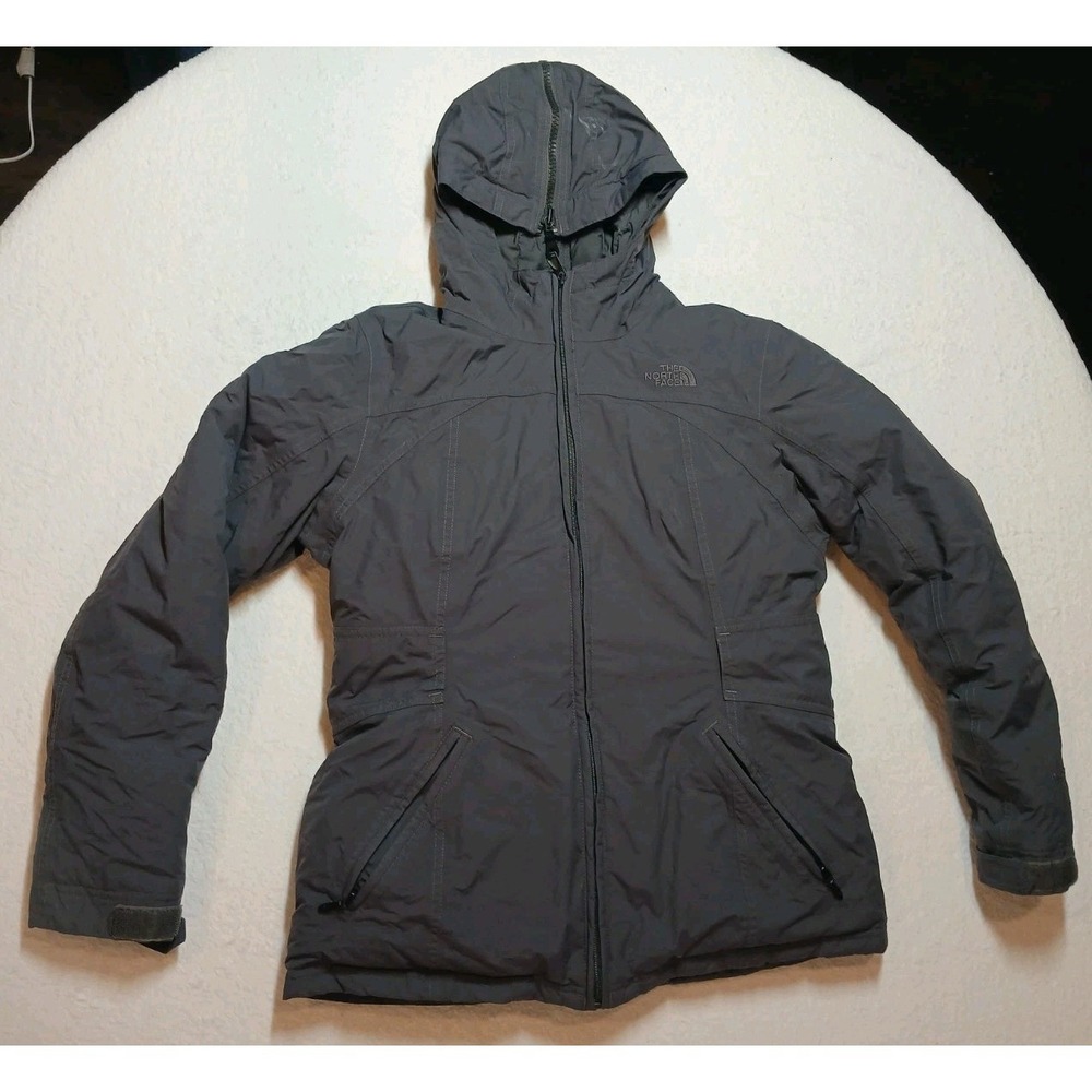 The North Face Women's Medium Puffy Hooded Full Zip Black Jacket